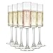 Tefrine 6 Stück Champagnergläser, mundgeblasen, elegante Champagnerflöten, 150 ml, für Geburtstag, Hochzeit, Jahrestag, transparente Champagnerflöten für Feiern und besondere Anlässe