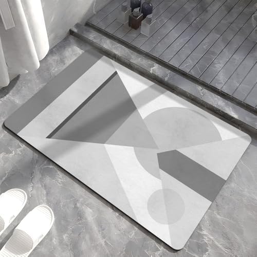 Mat de bain diatomite pierre séchée rapide et tapis de douche 40x60