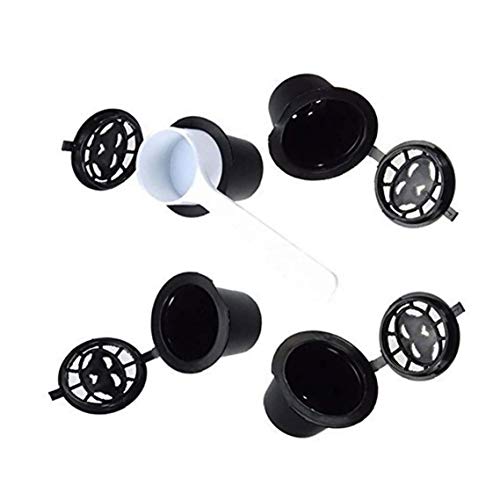 Nicetruc Cápsula de café de Filtro de café Reutilizable de la cápsula de la Vaina de 4pcs Nespresso máquinas de café Recargable Cover
