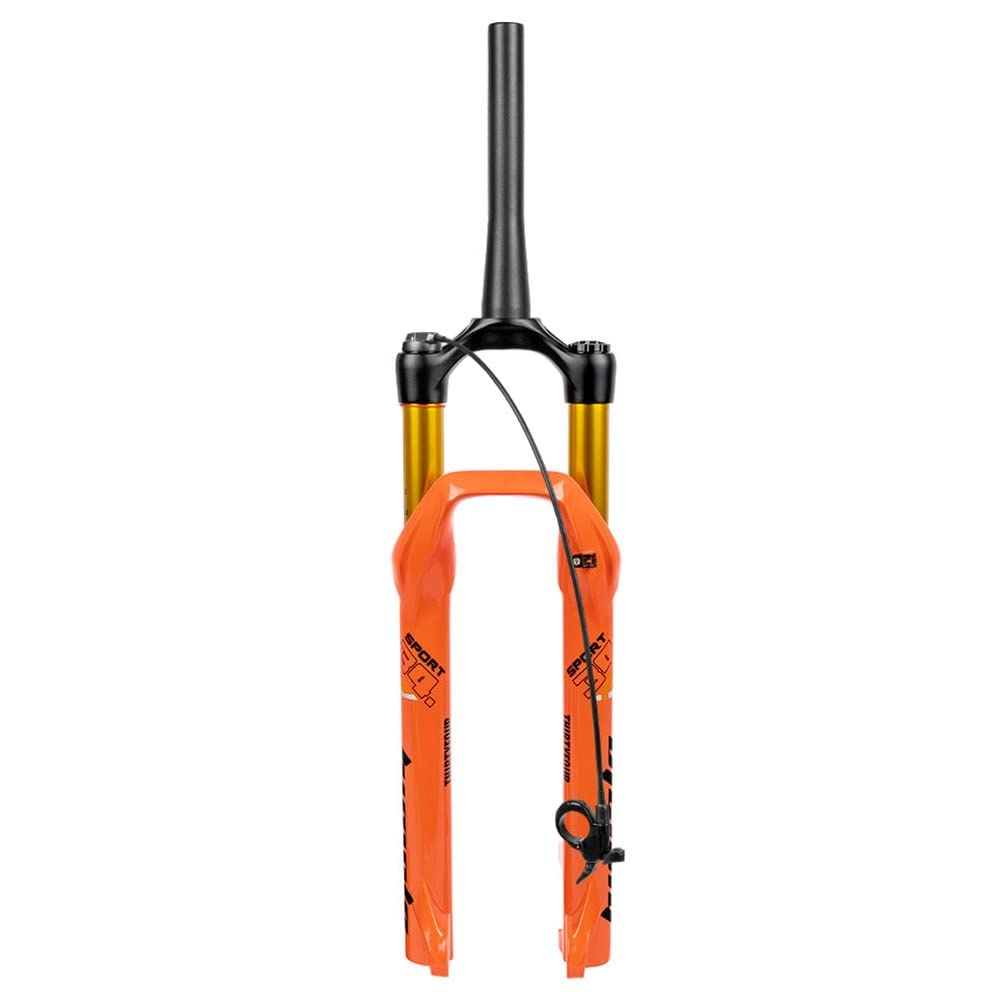WIQUYBML 26 27.5 29 Inch MTB Air Suspension Fork XC Mountain Bike Front Forks Travel 100mm 1-1/2" RL Magnesium +Aluminum Alloy QR 2120g