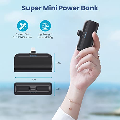 AXNEB Mini Power Bank USB-C,5200mAh 15W PD Fast Charging Power Bank,Compact Portable Charger Battery Pack,Compatible with Android phone Samsung Galaxy S23 S22 Huawei Xiaomi Google Pixel - Image 4