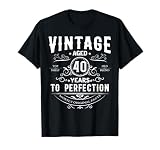 Vintage Aged 40 Years to Perfection 40th Birthday T-Shirt