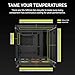 CORSAIR AIR 5400 RS-R ARGB Triple-Chamber Mid-Tower Panoramic PC Case – 3X Pre-Installed Reverse-Rotor RS120-R ARGB Fans, Low-Noise, High Airflow Ducts, Reverse Motherboard Support – Black
