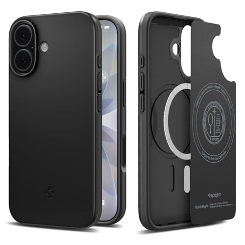 Spigen iPhone 17 Case Thin Fit MagFit, Kompatibel med MagSafe -Black