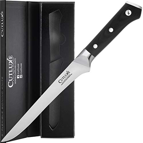 Cutluxe Boning Knife – 6 Inch Flexible Fillet Knife Forged of High Carbon