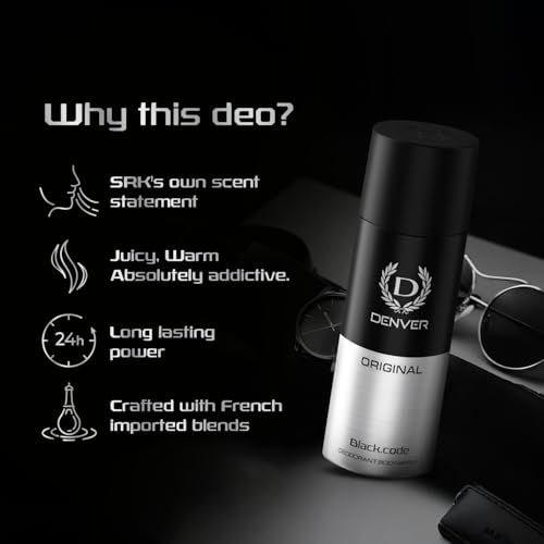 Image of Denver Black Code 150 ML & Verve 200 ML Deodorant For Men, Pack of 2 | Long lasting Deodorant
