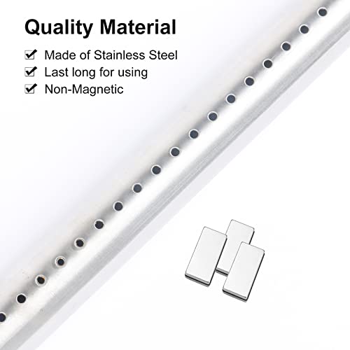 Utheer Grill Parts For Oklahoma Joe's Longhorn Combo 3-Burner Charcoal/Gas Smoker,Included Heat Plate Shield,Stainless Steel Burner Tube,Adjustable Crossover Tubes,Heavy Duty Grill Replacement Parts #TOP4