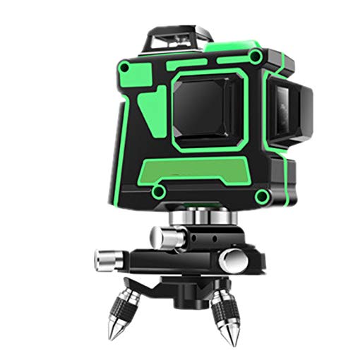 Niveles de láser verde 3D 12 líneas, Autonivelación 360 Cruz horizontal y vertical...