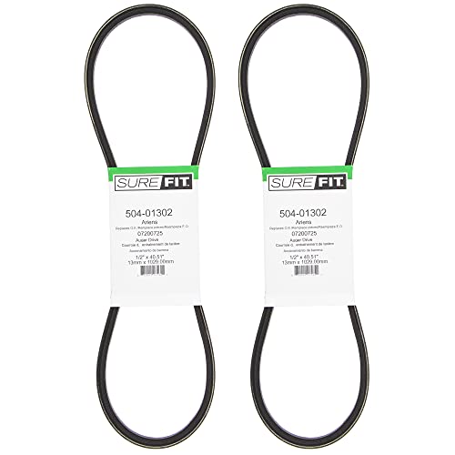 SureFit Auger Drive Belts Replacement for Ariens 07200725 70709200 Compact 20 22 24 SNO-Tek 22 24 Snow Blowers 2 Pack