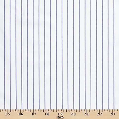 Luxurious Imperial Blue Pinstripe Poplin Fabric - Effortlessly Stylish 58/59 Inch Shirting Material Sold by the Yard 4 Luxurious Imperial Blue Pinstripe Poplin Fabric - Effortlessly Stylish 58/59 Inch Shirting Material Sold by the Yard - Image 3