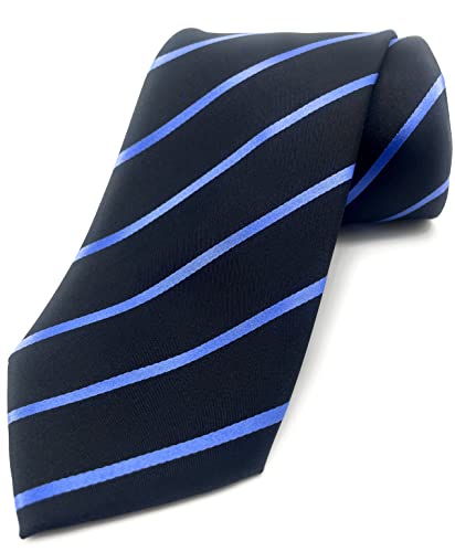 Scott Allan Classic Stripe Black Tie For Men | Ties For Men Black And Blue Necktie | Corbatas Para Hombre Elegantes #TOP3