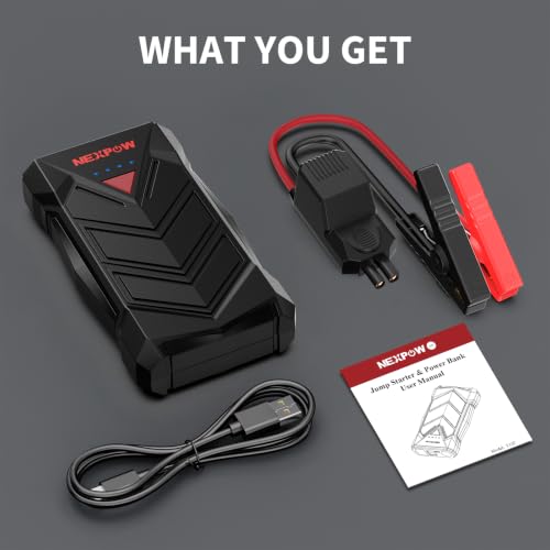 2000A 12V Nexpow Portable Car Battery Jump Starter Pack w/ LED Light (Up to 7L Gas / 5.5L Diesel) 24.99 + Free + 50% Off - image 7