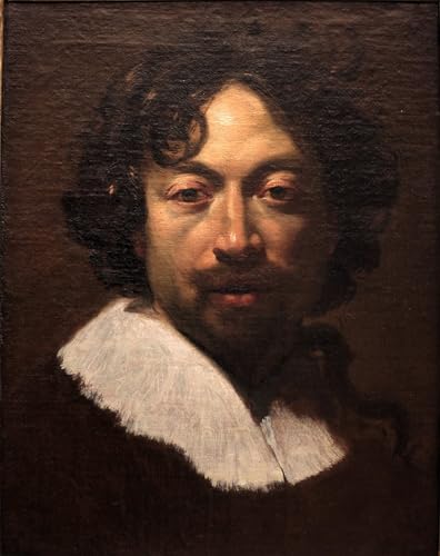 Poster Simon Vouet autoportrait en toile décoration murale 60x90cm