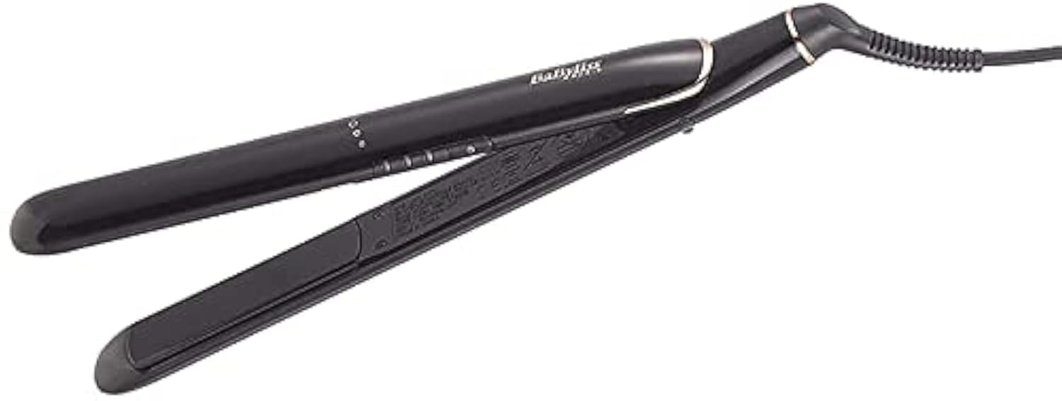 Babyliss ST250E - Lisseur Smooth Finish 230 - 3 Temperatures Digitales 180?C - 230?C - Plaques En Titane-Ceramique - Chauffe Rap-image