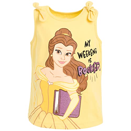 Disney Princess Cinderella Belle Moana Ariel Rapunzel Jasmine Baby Girls 3 Pack Tank Tops Infant to Little Kid4