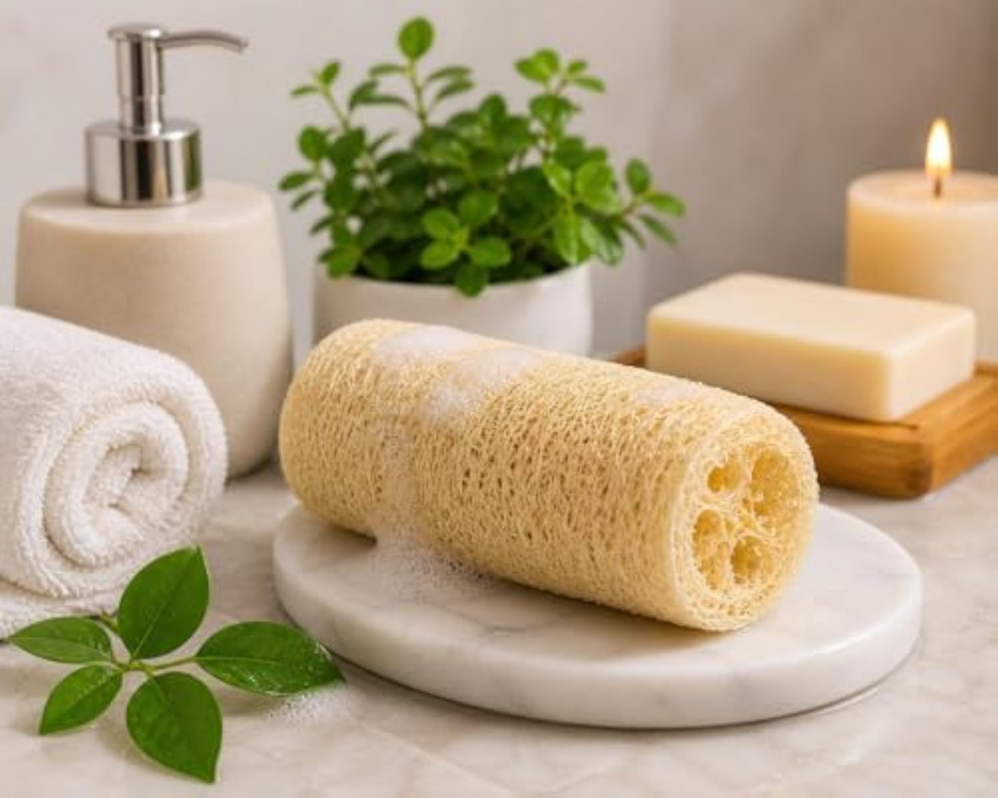 Natural Loofah Bath Sponge, Eco-Friendly