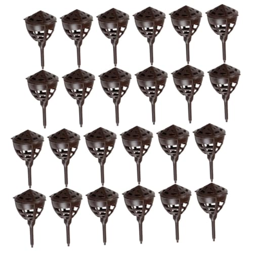 MOTHNUR 100個 プラスチック製蓋付き盆栽肥料容器 過剰施肥防止設計 再利用可能で耐久性 粒状肥料対応 鉢植え用施肥ボックス