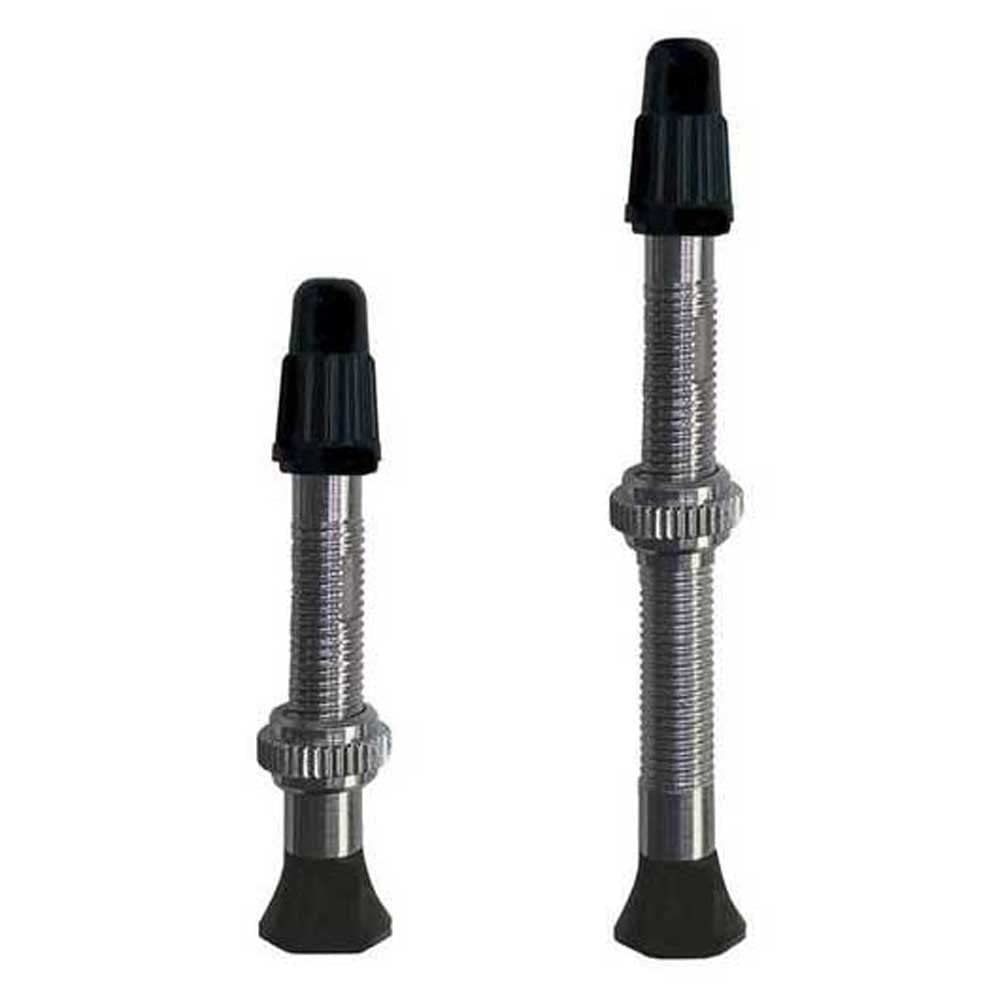 Vittoria Silver Tubeless Valves - Brass - Pair