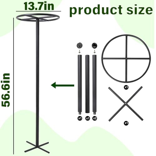 GOOOXIM 14"x14"x60" 1PCS Dragon Fruit Trellis - Durable Metal Vertical Support Frame for Climbing Plants, Easy Assembly with Instructions, for Dragon Fruit Enthusiasts by Goooxim - Image 2
