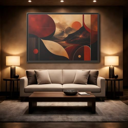 Tableau volcan orange toile 75x50cm pour habiller un mur vide - 2