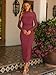 Caracilia Womens Mesh Dress Long Sleeve Mock Neck Bodycon Sheer Going Out Cocktail Night Club Midi Dresses 3 Piece Outfits Wine Red