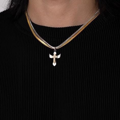 Image of SALTY ALPHA Seraph Dominion Necklace for Men & Boys | Pendant | Locket | Fancy & Stylish | Birthday Gift | Aesthetic Jewellery | Accessories for Everyday Wear | Gift for Marriage, Rakhi, Valentine Day