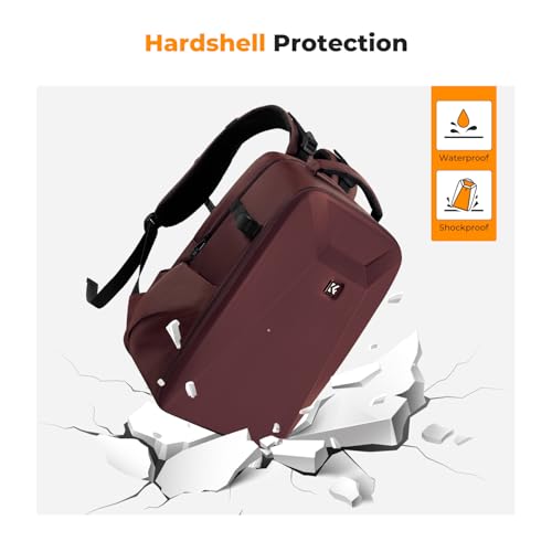 Image of K&F CONCEPT Camera Backpack,Hardshell Photography DSLR Camera Bag with 15-15.6 Inch Laptop Compartment Hard Shell Camera Case Compatible with Canon /Nikon /Sony /DJI Mavic Drone