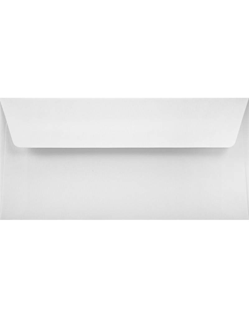 Netuno 500 Kuverts Weiß Struktur DIN DL 11x22 cm stilvoll und hochwertig | 120g Acquerello Bianco · elegante und festliche weiße Briefumschläge Strukturpapier für Hochzeit, Einladungen & Grußkarten