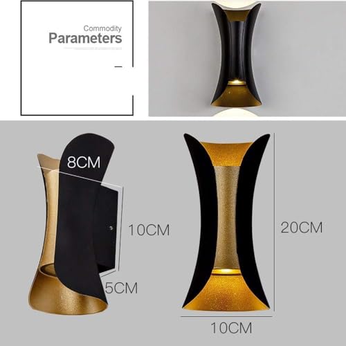 Lámpara de pared LED para pasillos oscuros e interiores con diseño impermeable elegante 8