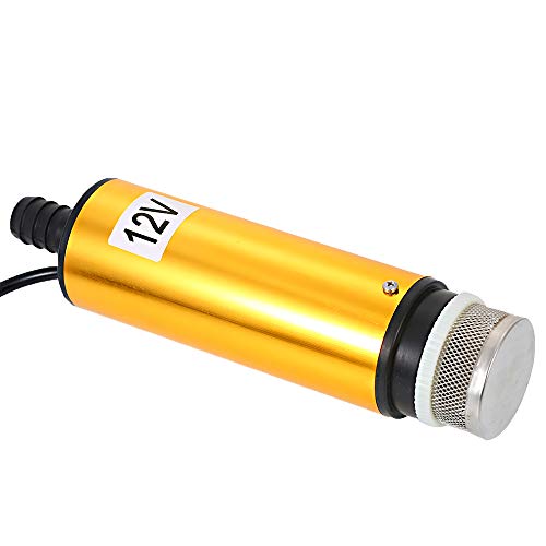 OWSOO Bomba Submersível DC 12V/24V para Bombeamento de Óleo Diesel Água 51mm Óleo de Água Bomba de T