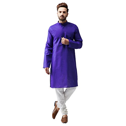 Image of SOJANYA (Since 1958, Men's Silk Blend Grey Kurta Pyjama & Silk Blend Jacket Combo