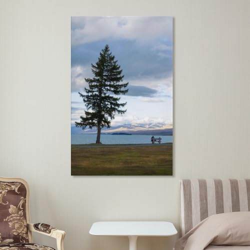 Impression toile arbre solitaire déco murale 60x90 pour habiller un mur vide - 7