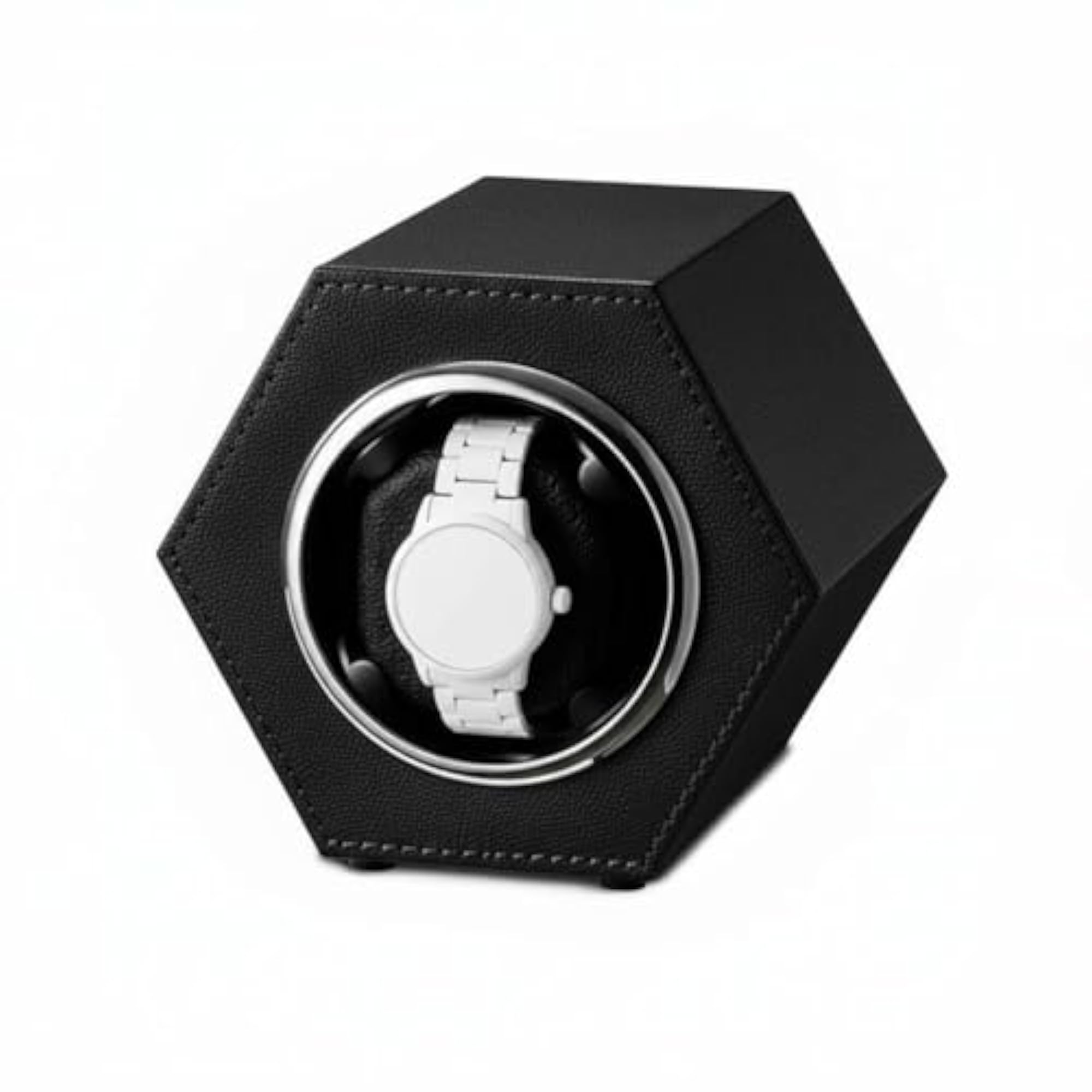 Single Timepiece Rotator Box with Two Rotation Modes, Stackable Design
