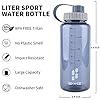 SHOKE-1-Liter-Water-Bottle-32oz-BPA-Free-Non-Toxic-Tritan-Wide-Mouth-Leakproof-Large-Sports-Water-Bottles-with-Handle-Gym-Space-Cup-For-Fitness-Yoga-Workouts-Hiking SHOKE 1 Liter Water Bottle, 32oz BPA Free Non-Toxic Tritan Wide Mouth Leakproof Large Sports Water Bottles with Handle, Gym Space Cup For Fitness Yoga Workouts Hiking with Sponge Bottle Brush