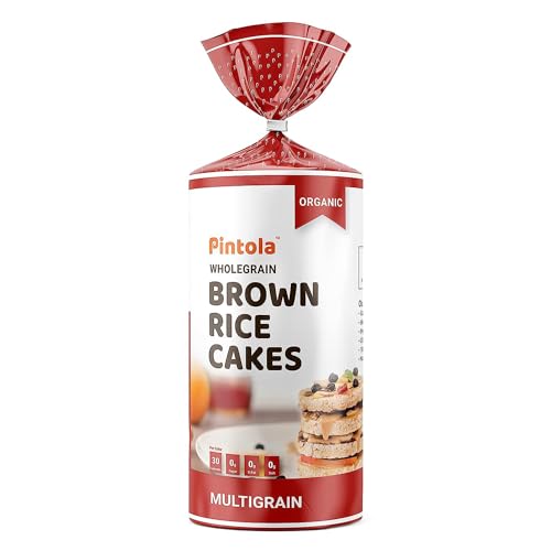 Image of Pintola Combo - Organic Peanut Butter Crunchy 1kg + Rice Cakes (Unsalted & Multigrain) (Pack of 2) (130g x 2), 100% Roasted Peanuts butter, Unsweetened, Crunchy Nut Butter With Organic Rice Cakes