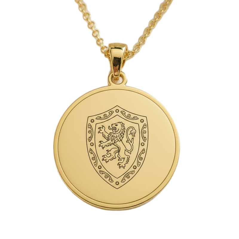 Collier lion en argent 925 plaqué or LKBEADS chaîne 45cm