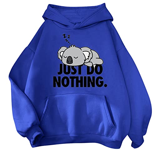 Generisch Sudadera con capucha para mujer (azul, XL)