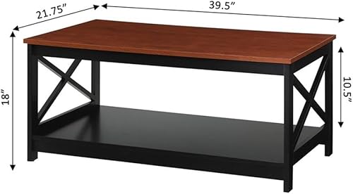 Miniatura 25 de Convenience Concepts – Mesa de café Oxford, Madera, Gris Gris,Barnwood/Negro,Negro,Rosa rubor,Azul cobalto,Madera derivada/Blanco,Azul espuma
