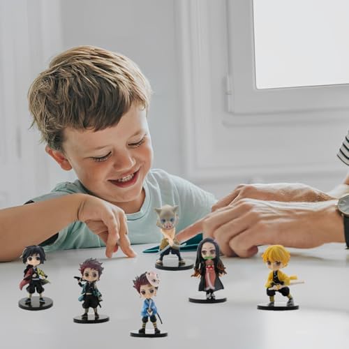 Image of FUNFOB Anime Action FigureSet of 6 Height 7cm to 7.5cm Collectible for Anime Fans PVC Multicolour | DM Basicc Set