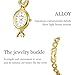Elegant Women's Dress Watch Pearl Bracelet Oval Dial Ladies Fashion Gift Watches Waterproof Analog Casual Dainty Vintage for Lady Mother (Gold White)