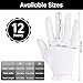 Segbeauty 24 Count White Cotton Hand Gloves with Elastic Band, Extra Large Lotion Moisturizing Gloves (12 Pairs) for Men and Women, Dry Skin Care Overnight Sleeping Gloves