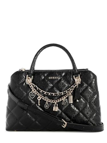 GUESS Handtasche Umhängetasche Libby Two Compartment Tote Black schwarz