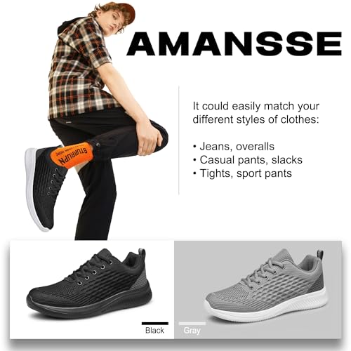 Men's Walking & Running Shoes - Lightweight, Breathable, Comfortable Fashion Sneakers2