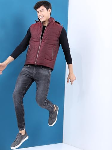 Image of Highlander Mens Tapered Fit Denim Jeans for Man |Jeans Pant Cropped Length|Mid-Rise|Stylish Casual Wear with Stretchable Fabric