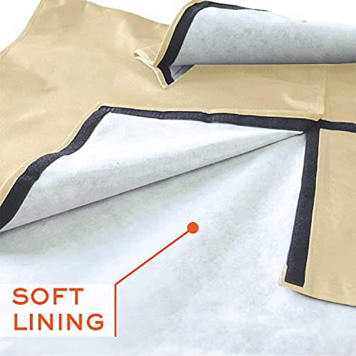 Outdoor TV Cover 55 inch - WITH FRONT FLAP - BEIGE - Weatherproof, Waterproof protection, Soft Interior, With Bottom… - Image 5