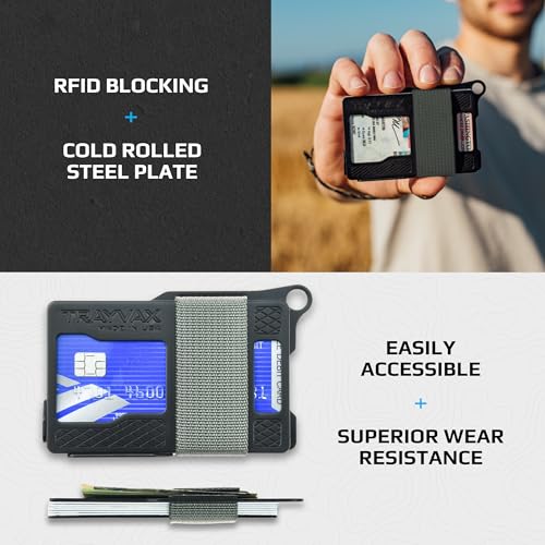 Trayvax Armored Summit Wallet, RFID Front Pocket Metal Credit Card Holder with Money Clip, Slim Minimalist Wallet for Men and Women4