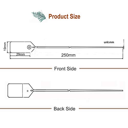 100 Plastic Tamper Seals, Zip Ties for Fire Extinguishers Pull Tite Security Tags Numbered Disposable Self-Locking Tie 250mm Length