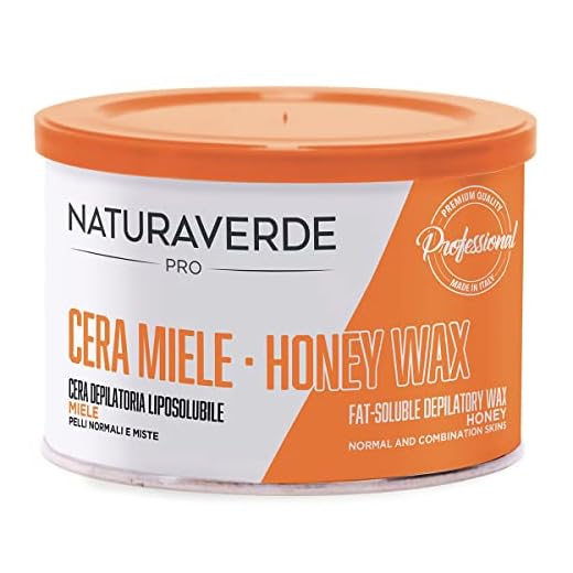 Naturaverde | PRO - Cera Depilatoria Liposolubile al Miele, per Pelli Normali e Miste, Cera a Caldo, Ceretta a Caldo, Barattolo da 400g