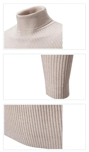 Men's High Neck Multi-Color Minimalist Pullover Knitted Sweater for Warmth and Casual High Neck Sweater2