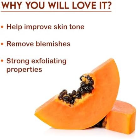 Jovees Herbal Papaya Face Wash For Glowing and Clear Skin with Papaya & Bilberry Ext | Gentle Cleanser For Brightens Skin, Removes Pigmentation & Dark Spots | For All Skin Types - 120ML (pack of 3)
